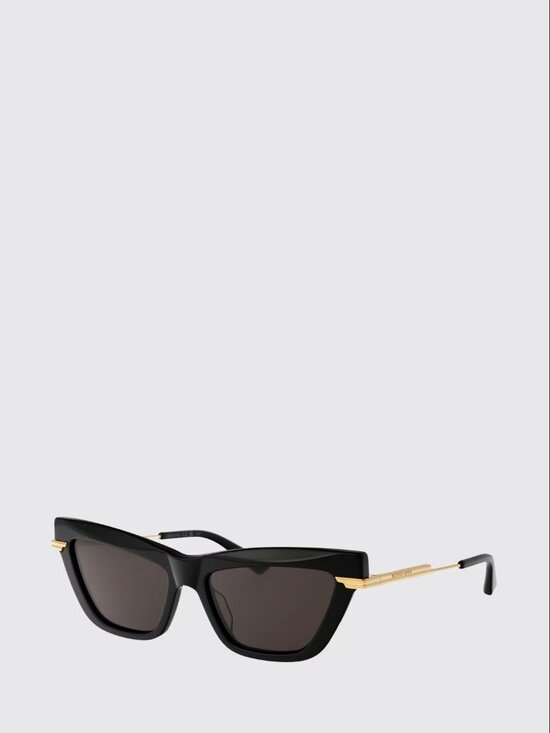 NWT BOTTEGA VENETA SUNGLASSES WOMEN BLACK/GOLD EYEWEAR